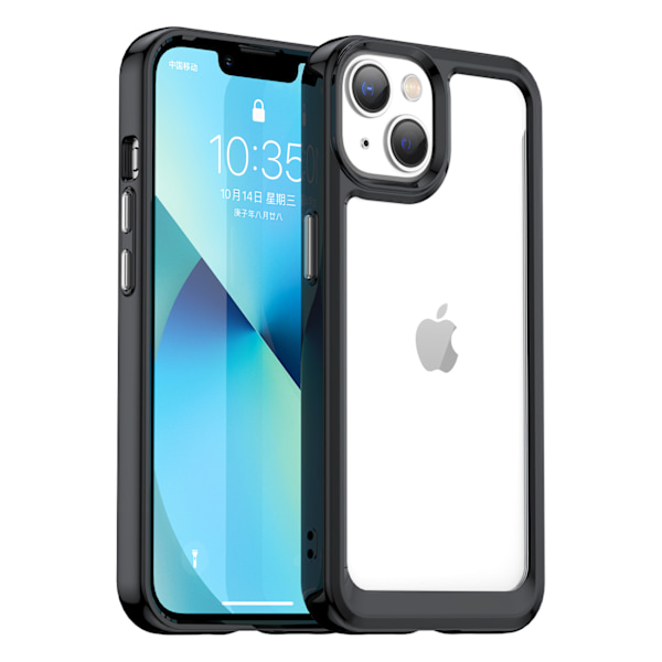 iPhone 14 Plus Robust Skal med Gelram i Svart - Outer Space Coll