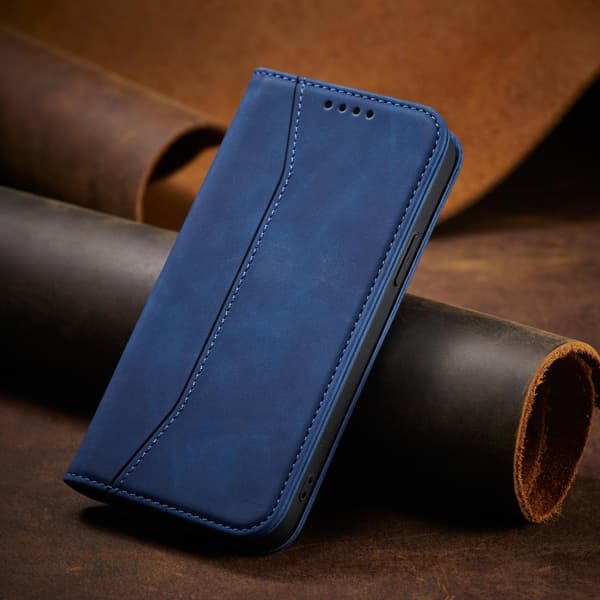 Lyxigt Magnetfodral för iPhone 13 Pro Max Blå - Plånboksfodral m