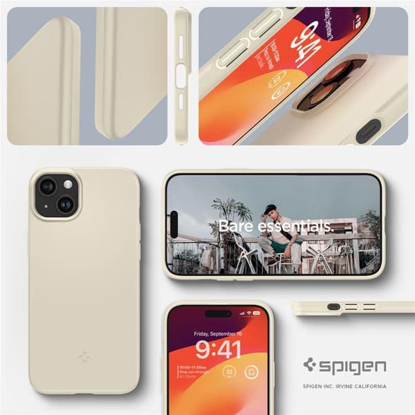 Spigen Thin Fit Skal för iPhone 15 Plus - Beige