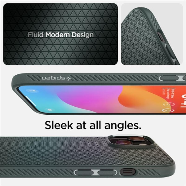 Spigen Liquid Air Skal för iPhone 15 Plus - Mörkgrön