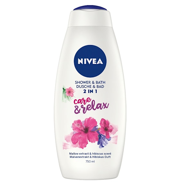 Nivea Care & Relax Duschgel 2in1/ 750ml - Skonsamt rengörings- o
