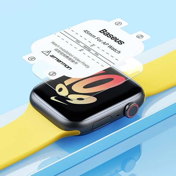 Baseus NanoCrystal Skärmskydd Set 2x för Apple Watch 7/8/9 45mm