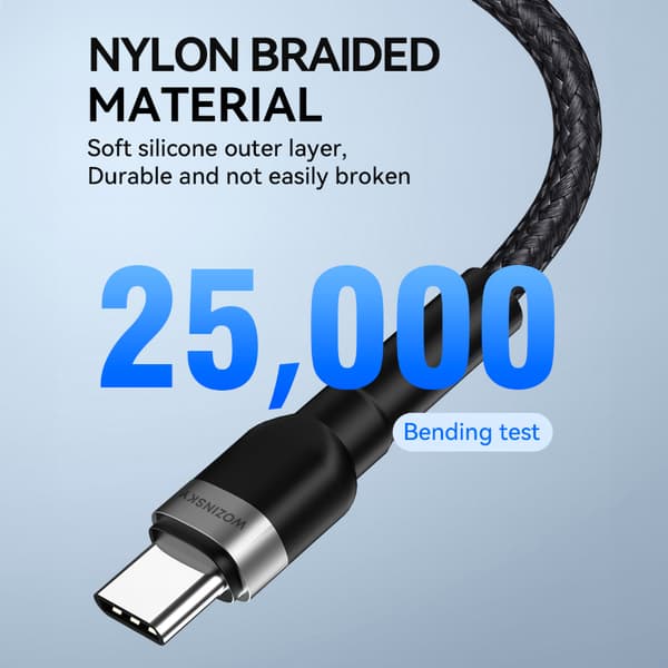 Wozinsky USB-C till Lightning Snabbladdningskabel 2m Svart 30W