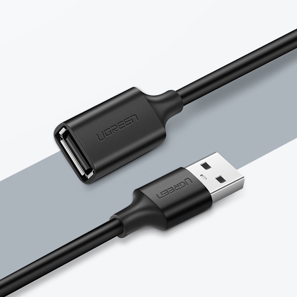 Ugreen USB 2.0 Förlängningsadapter 5m Svart (US103)
