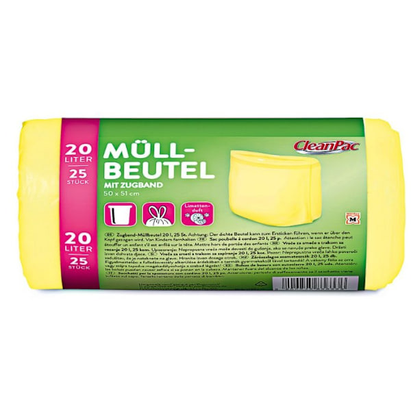 RenPack/ Avfallspåsar med Bändel 20L/ 25 stycken