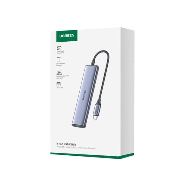 USB-C Hub - 2 x USB-A / 2 x USB-C 20 cm Ugreen CM473 - Grå