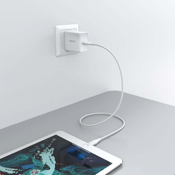 Choetech Vit USB-C till Lightning-kabel MFi PD 30W 1/2m - Snabbl