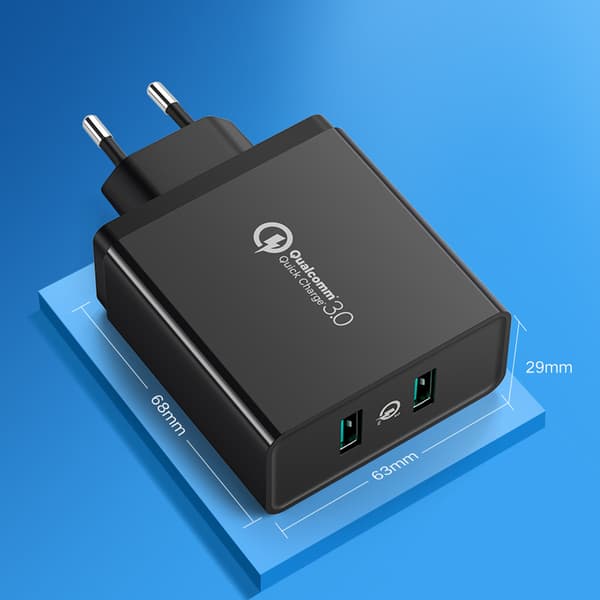 Ugreen Väggladdare 2xUSB-A 36W QC3.0 Svart (CD161)