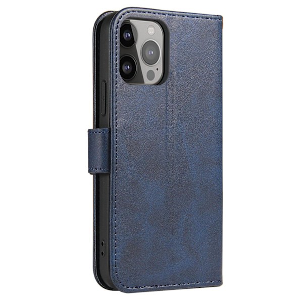 Fodral med magnetlock och plånbok för iPhone 15 - Blå