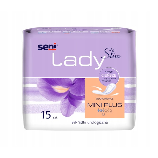 Seni Lady Urologiska Inlägg Slim Mini Plus/ 15 Stycken