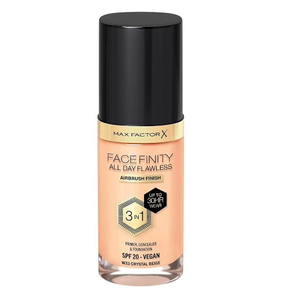 Max Factor Facefinity All Day Flawless 3in1 Foundation W33 Cryst
