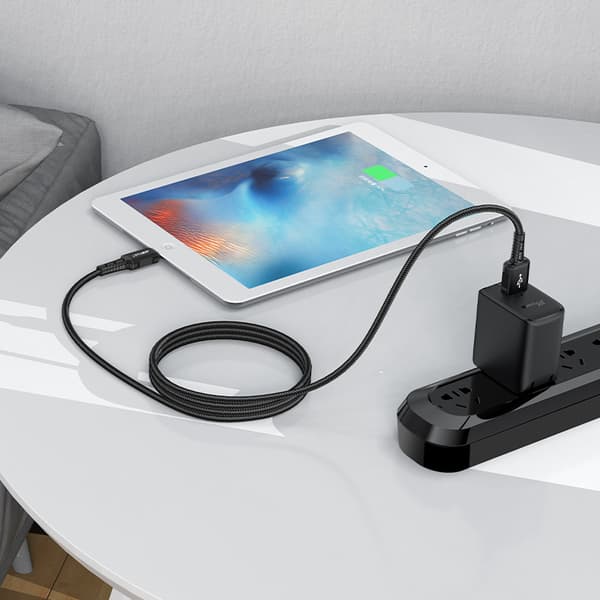 Acefast MFI Certifierad USB till Lightning Kabel 1/8m/ 2/4A Svar