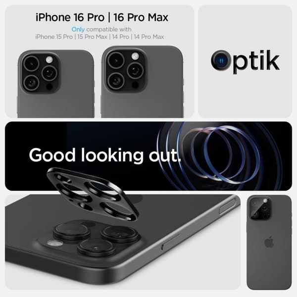 Spigen Optik.tR Kameraskydd för iPhone 14/15/16 Pro/Pro Max - sv