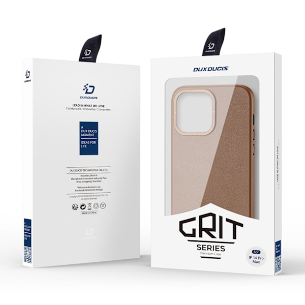 Dux Ducis Grit Läderfodral för iPhone 14 Pro Max - Elegant Konst