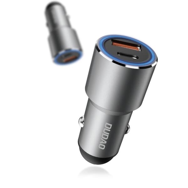 Dudao Bilstillas USB/USB Typ C Snabbladdare 22/5W Grå (R4PQ)