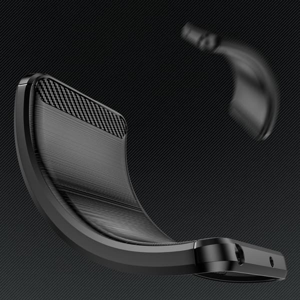 Silikonfodral Carbon Case för iPhone 16 Plus - Svart