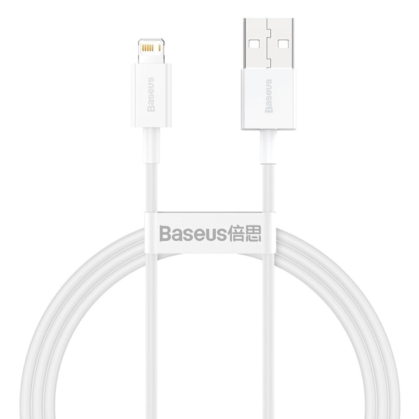 Baseus Superior USB till Lightning Kablage 2/4A 1m Vit (CALYS-A0