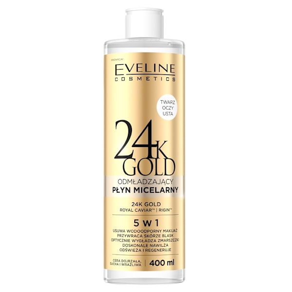 Eveline Cosmetics 24K Guld Föryngrande Micellärvatten 5i1/ 400 m
