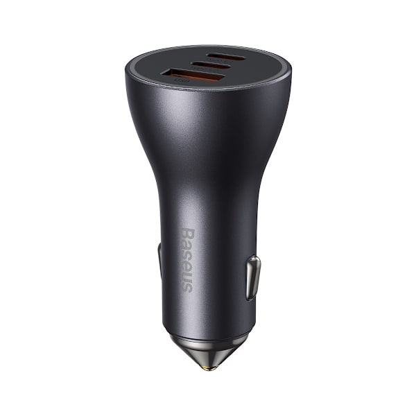 Baseus Golden Contactor Pro USB-A + 2x USB-C Billaddare 65W mörk