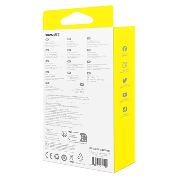 Baseus Flash 2 Kabel USB-A till USB-C 100W 2 m - Svart