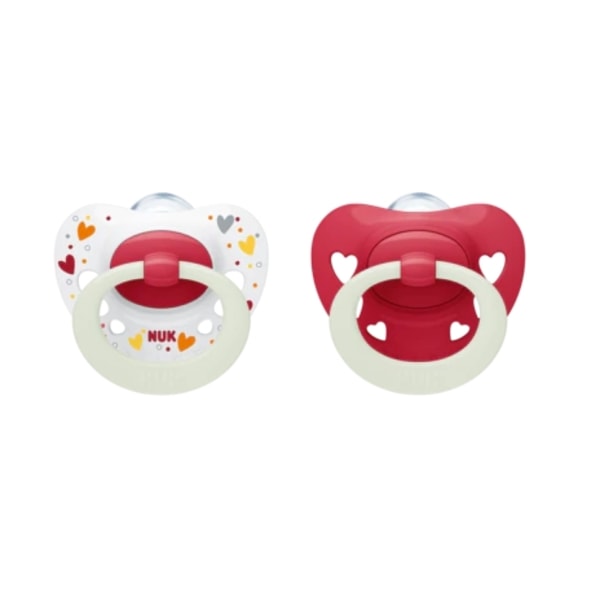 Nuk/ Geni färg/ Silikon Napp 18-36 mån/ 2-pack