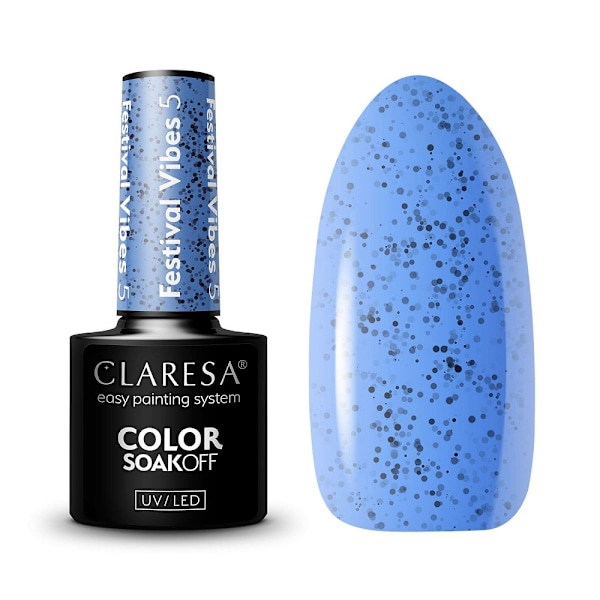 Claresa Soak Off UV/LED Hybridikynsilakka 5,5 g - Festivaalitunnelma