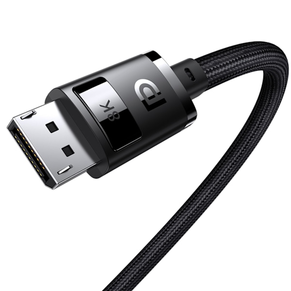 Baseus DisplayPort-kabel 8K 60Hz 2m - Svart/ Högupplöst anslutni