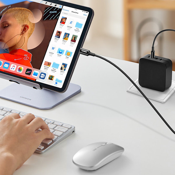 Ugreen USB-C till USB-C Kabel/ 1 meter/ Vit (US300)