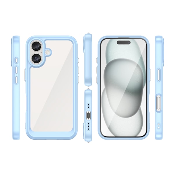 Skyddsfodral Outer Space med gelram för iPhone 16 Plus - blå