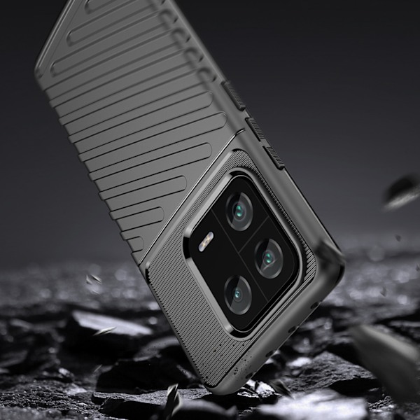 Thunder Case Stöttåligt Silikonskal för Xiaomi 13 Pro - Svart