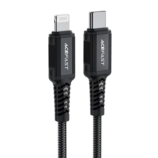 Acefast C4-01 Lightning till USB-C PD Kabel 30W 3A 480Mb/s 1/8m