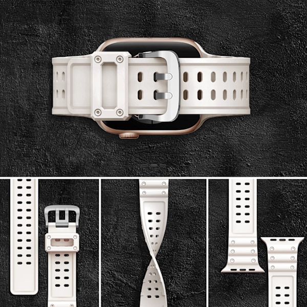 Béige Apple Watch SE Skyddande Armband/ Kompatibel med Serie 1-9