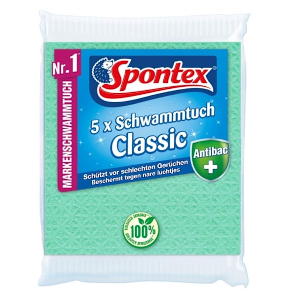 Mikrofiberdukar med självrengörande egenskaper/ Spontex - 5-pack