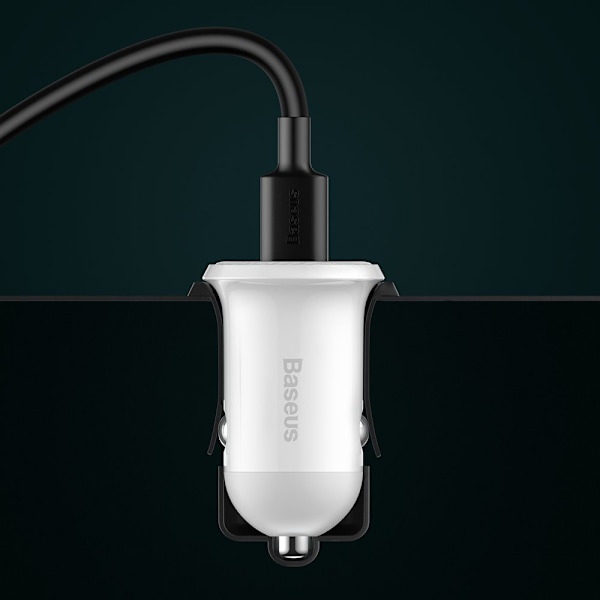Baseus Grain Pro Biladapter 2x USB 4/8 A Vit (CCALLP-02)