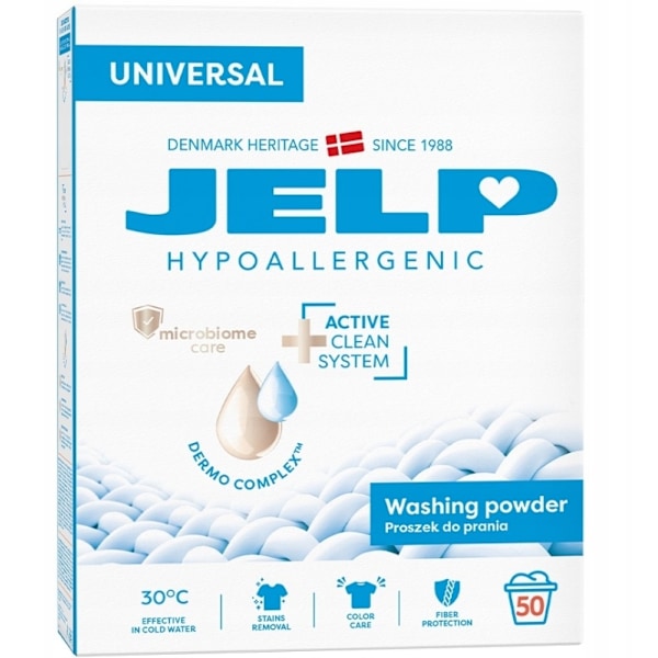 Jelp/ Hypoallergeniskt tvättpulver/ Universell/ 3 kg
