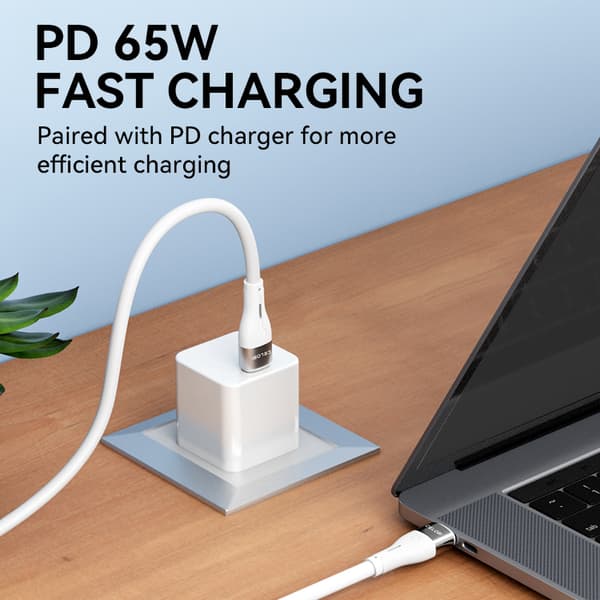 Wozinsky USB-C till USB-C PD 65W Kabel 1 m - Vit