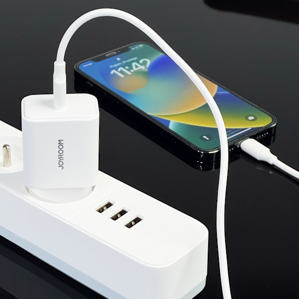 Joyroom Snabbladdare JR-TCF06 20W USB-C PD med USB-C / Lightning