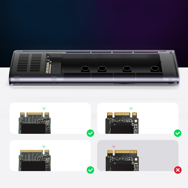 Ugreen CM400 90264 Grå M.2 SSD-fodral med USB-C 3.2-port