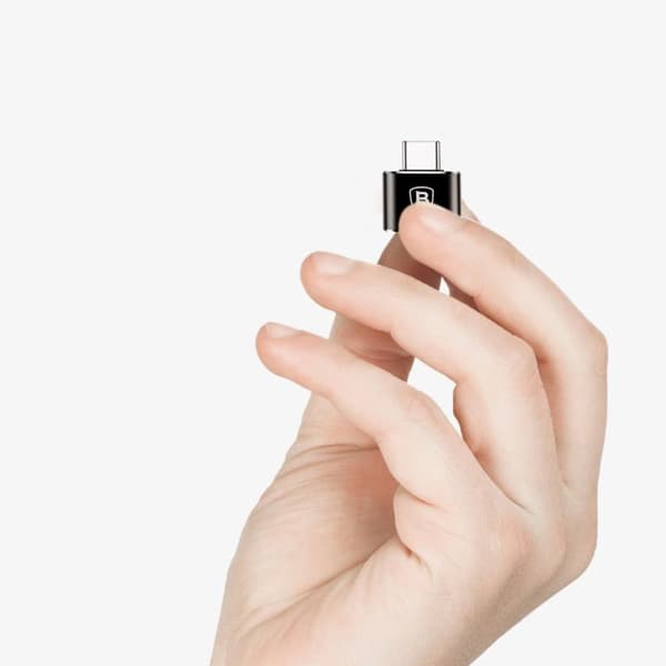 Baseus Mini Adapter: USB-A till USB-C OTG Konverterare - Svart