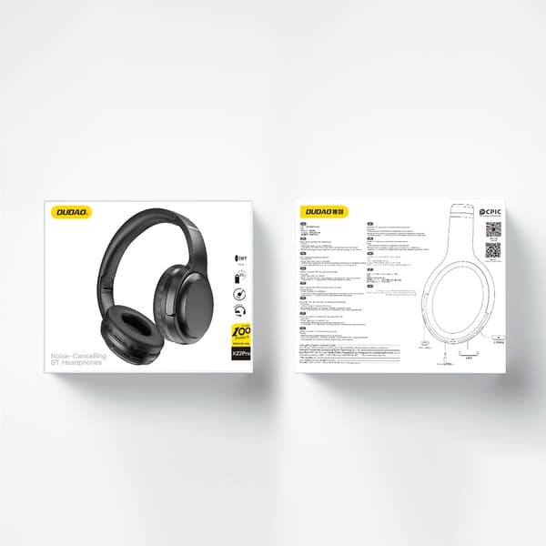Dudao X22Pro trådlösa Bluetooth 5.3 hörlurar - svart