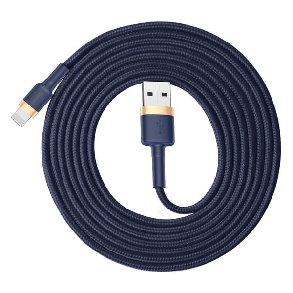 Kabel Baseus Cafule USB-A till Lightning 2.4A QC 3.0/ 1 m - blå-