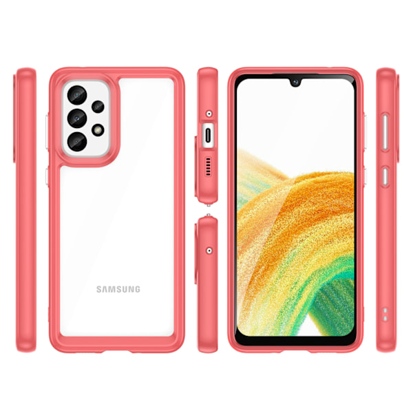 Skyddande Röd Fodral för Samsung Galaxy A33 5G - Flexibel Ram