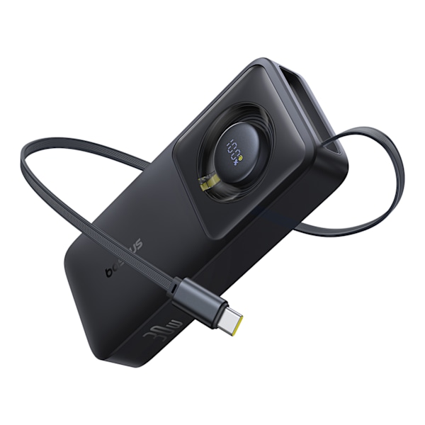 Powerbank Baseus Free2Pull 10000mAh 30W med USB-C-port och utdra