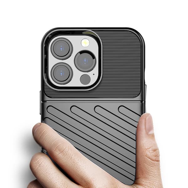 Blixtskyddslåda flexibel pansarfodral för iPhone 13 Pro blå