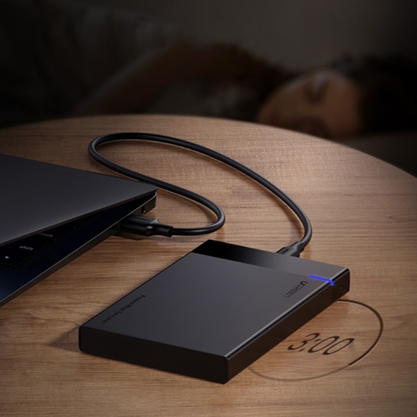 Ugreen Adapter Fodral för SATA 2.5'' Disk/ 6TB/ USB-C 3.0 Svart