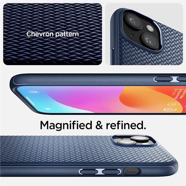 Spigen Mag Armor Skal med MagSafe för iPhone 15 Plus - Blå
