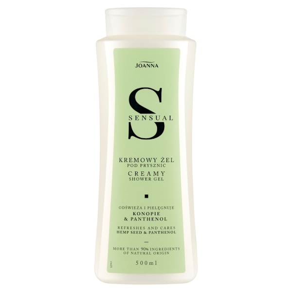 Joanna Sensual Suihkugeeli Hamppu & Pantenoli, 500 ml