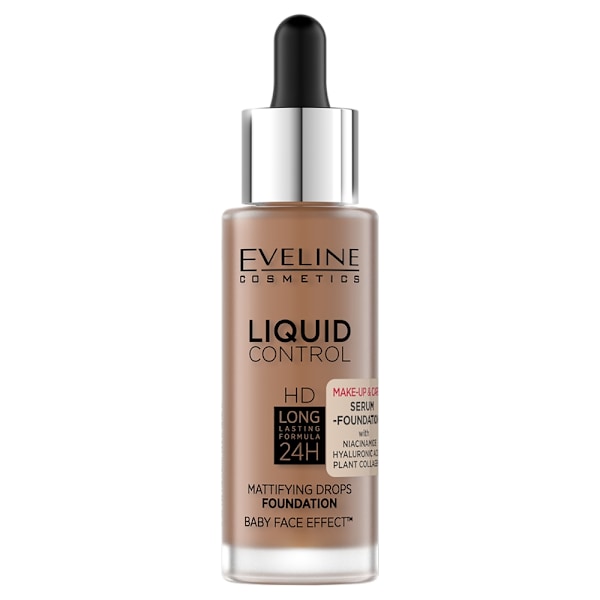 Eveline Cosmetics Liquid Control HD Mattande Foundation med Niac