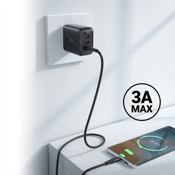 Acefast USB till USB-C Kabel 1/2m/ 3A Vit (C3-04 Vit)