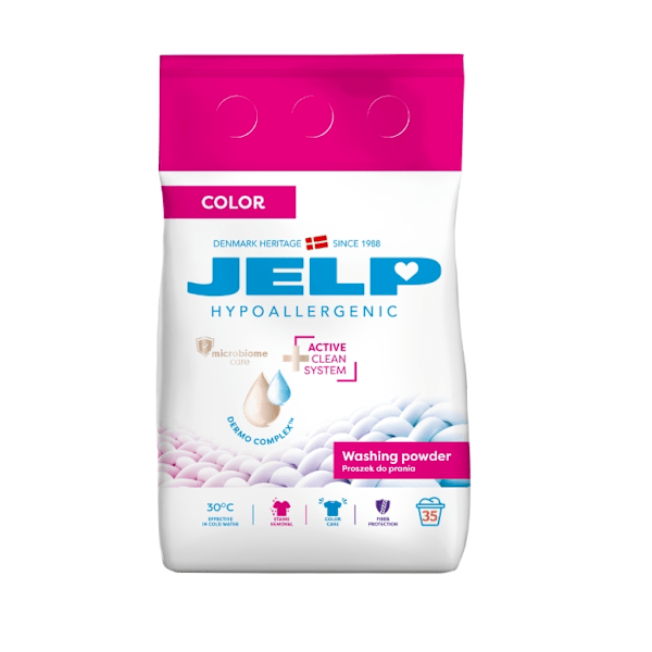 Jelp Allergivänligt Tvättmedel för Färgade Textilier/ 2/1 kg